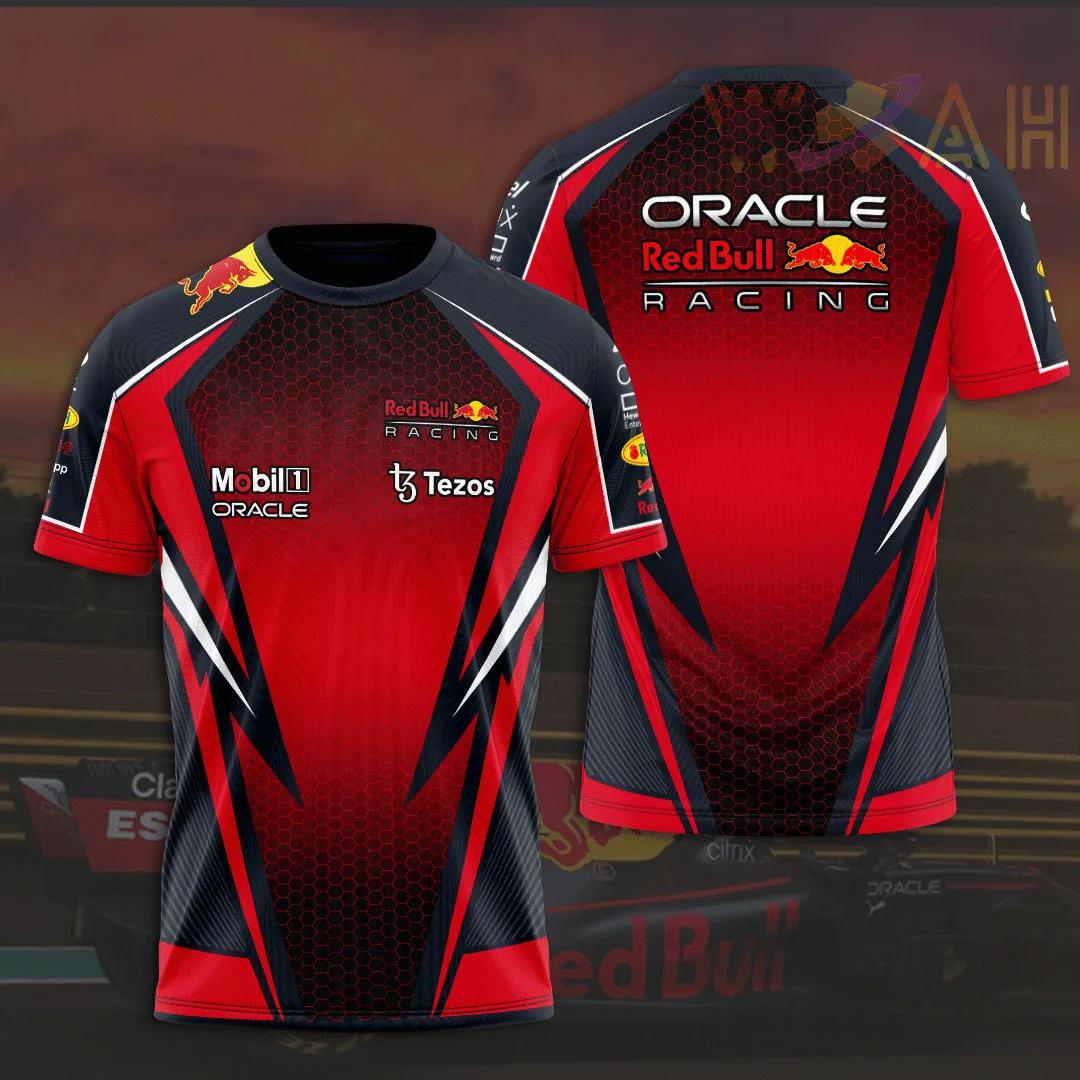 Bobby 2 Red Bull Print Hot Selling Outdoor Hardloop Sport T-shirt Heren Zomer Racepak Red Bull Merk Fiets Trainingspak M
