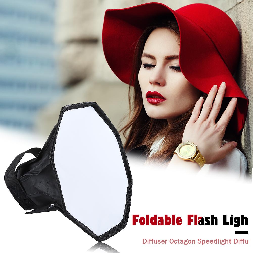 PULUZ Universal 20cm Foldable Octagon Speedlight Soft Box Flash Light Diffuser