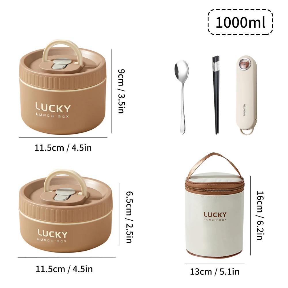 

WORTHBUY Портативный изолированный ланч-бокс из нержавеющей стали 304 Bento Box со столовыми приборами и термосумкой для микроволновой печи, герметичный пищевой контейнер