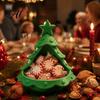Holiday Home Table Decor 3D Printed Christmas Tree Ornament Desktop Storage Organizer for Candies Nuts Keys Candy Dish Decorative Candle Holder