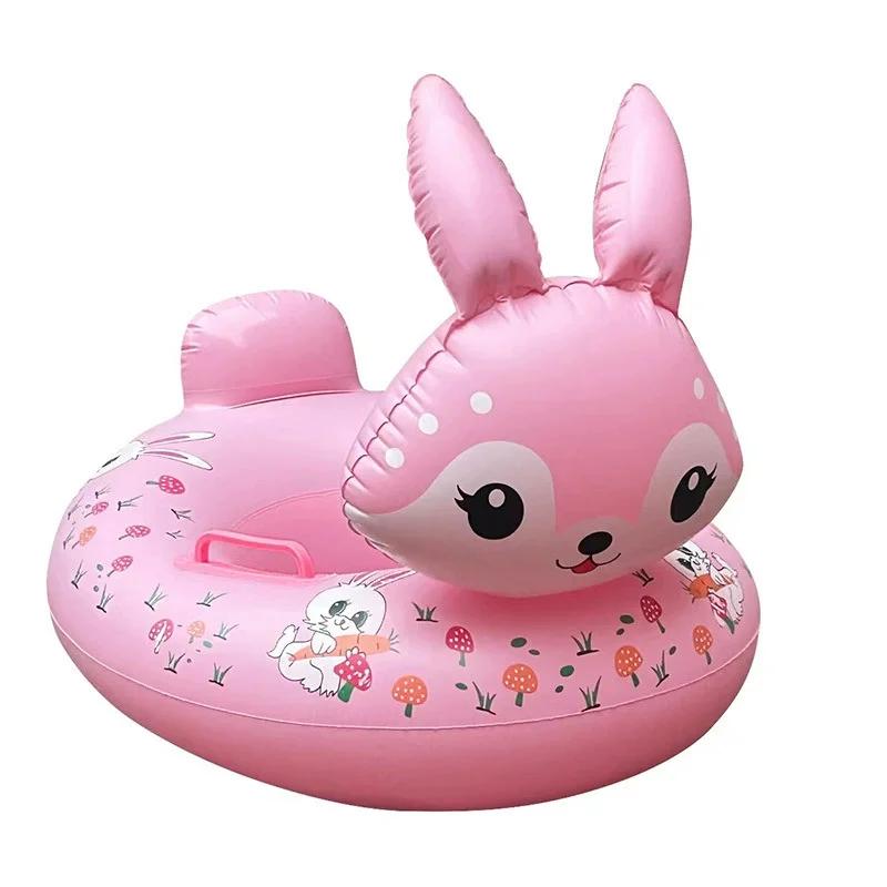

Summer Outdoor Swimming Ring Fragrant Rabbit Inflatable Pool Toy for Boy Girl PVC Inflatable Floating Seat with Handle Water Toy
