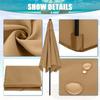 6/8 Rib Patio Umbrella Surface Polyester Sunshade Cloth Umbrella Surface Cloth  Outdoor