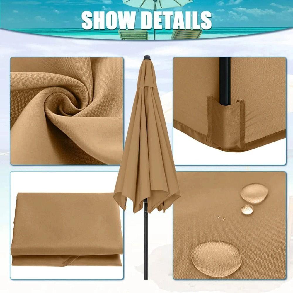 2/2.7/3M Patio Umbrella Surface Polyester Sunshade Cloth Umbrella Surface Cloth  Patio Sun Umbrella