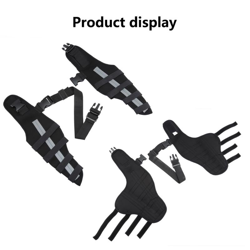 Pet Dog Knee Brace Adjustable Size Reflective Design Elastic Shoulder Strap Hind Legs Protective