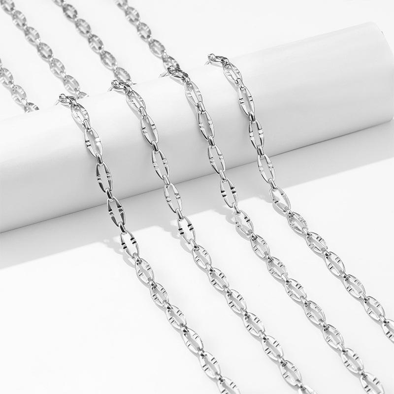 6.5mm Stainless Steel O-Link Handmade Hip Hop Men's Chain - DIY Jewelry Accessory