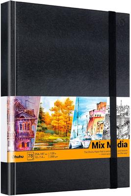 Ohuhu Sketchbook for Acrylic Watercolor 78 Mixed Extra For Children and Acrylic Birthdays Christmas Present Paints, Paper, 200gsm, 254187mm,