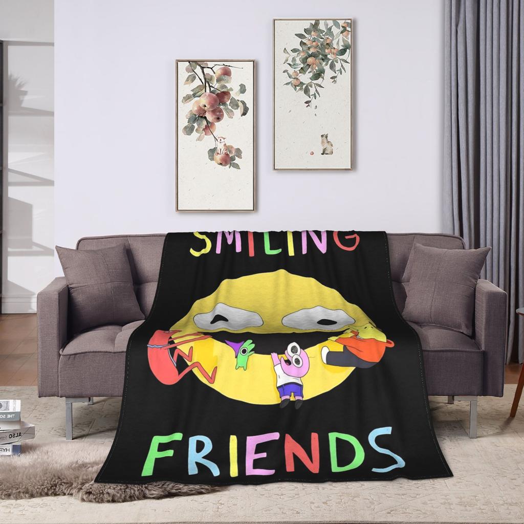 Smiling Friend Games Blanket  Warm Soft Funny Plush Throw Blanket For Bedroom Travel Office Flannel Bedspread Bed Cover