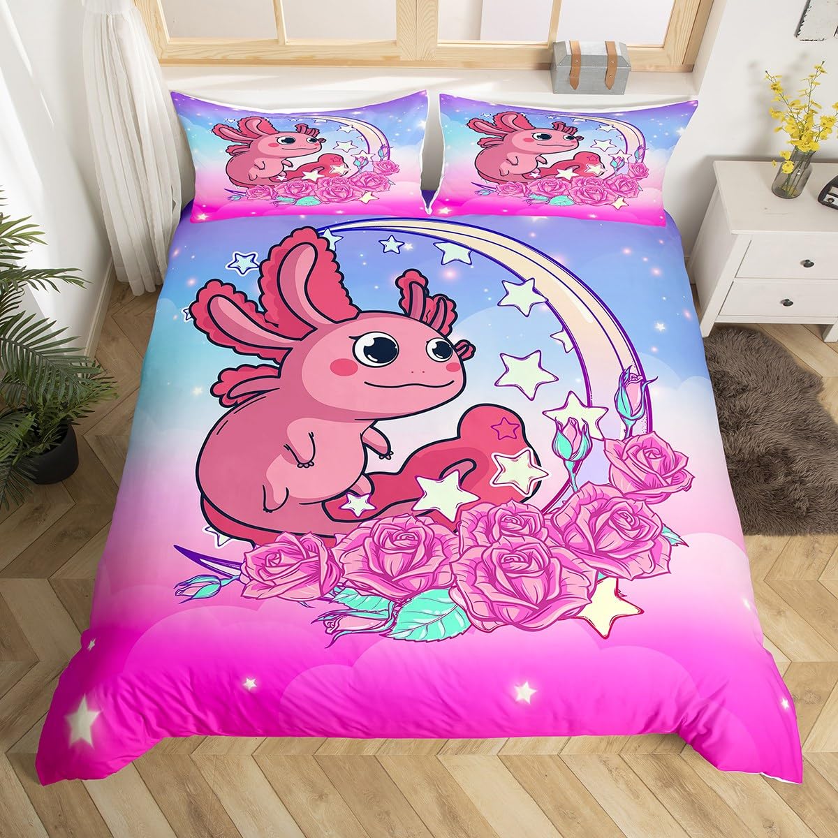 

Fish Sealife Duvet Cover Set For Kids Teens Boys Girls Lightweight Bedspread Cover Bedroom Decor Starry Sky Bedding Set No Quilt EU Single(135x200cm)