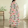 DIMANAF New 2026 Women Plus Size Summer Casual Long Dress Cotton Loose Oversize Maxi Floral Print Beach Sundress