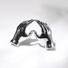 Bo Xin Yun Retro Emaille Herz & Handfläche Hand Strass Brosche Pin