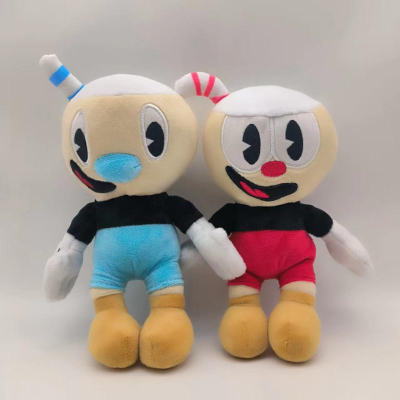 24cm Cuphead Plush Toys Mugman Game Doll Toys Adventure Game Soft Stuffed Plush for Kids Birthday Gift