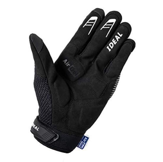 Yamashiro IDEAL Motorcycle Mesh Smartphone Touchscreen Size Gloves, Breathable, Spring/Summer Protective, Compatible, Compatible, ID-008 AIR, Black,