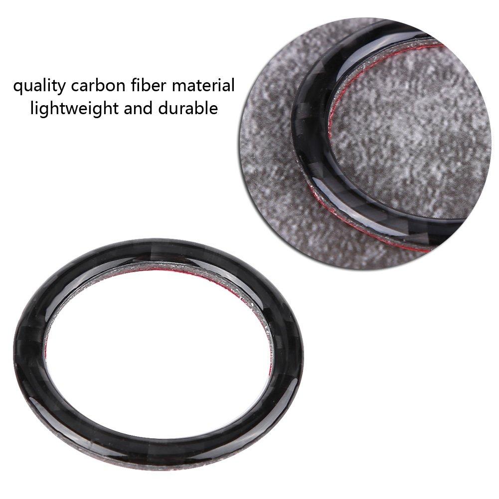 Qiilu Carbon Fiber Car Engine Start Button Ring Decorative Frame Cover for E90/92/93(Blue)