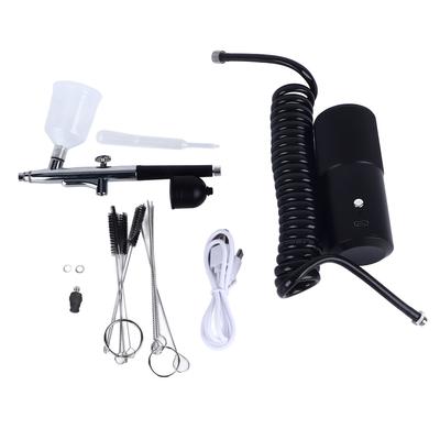 Kabelloses Airbrush-Set mit Kompressor 23 bis 26 PSI Wiederaufladbar 3 Stufen Einstellbare Airbrush-Spritzpistole