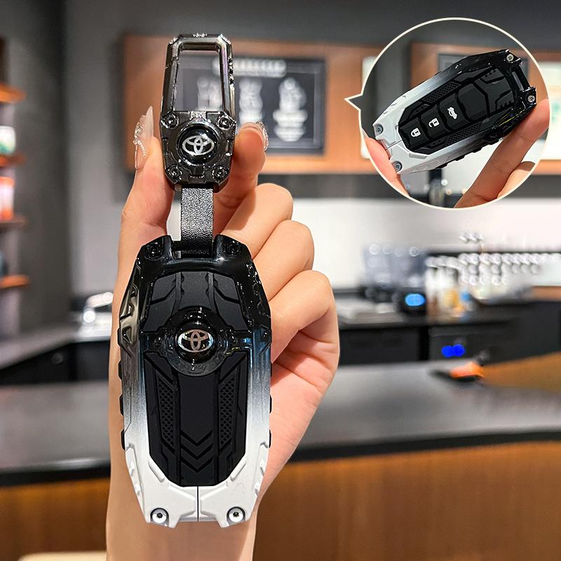Car Remote Key Case Cover Protector Shell Fob for Toyota RAV4 Crown Hilux Fortuner Camry Land Cruiser Prado Keyless Accessories
