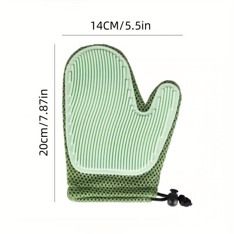 

1PC Dual-Sided Reversible Pet Hair Remover Gloves for Cats & Dogs - Effortless Fur Removal from Clothes, Furniture & Car Seats зелёный