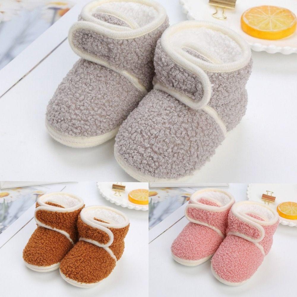 Winter Warm Infant Girls Boys Plush Anti-Slip Socks New Newborn Baby Shoes  Girls Boys