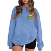 Ladies Fashion Casual Long Sleeve Printed Crew-Neck Hooded Sweatshirt
