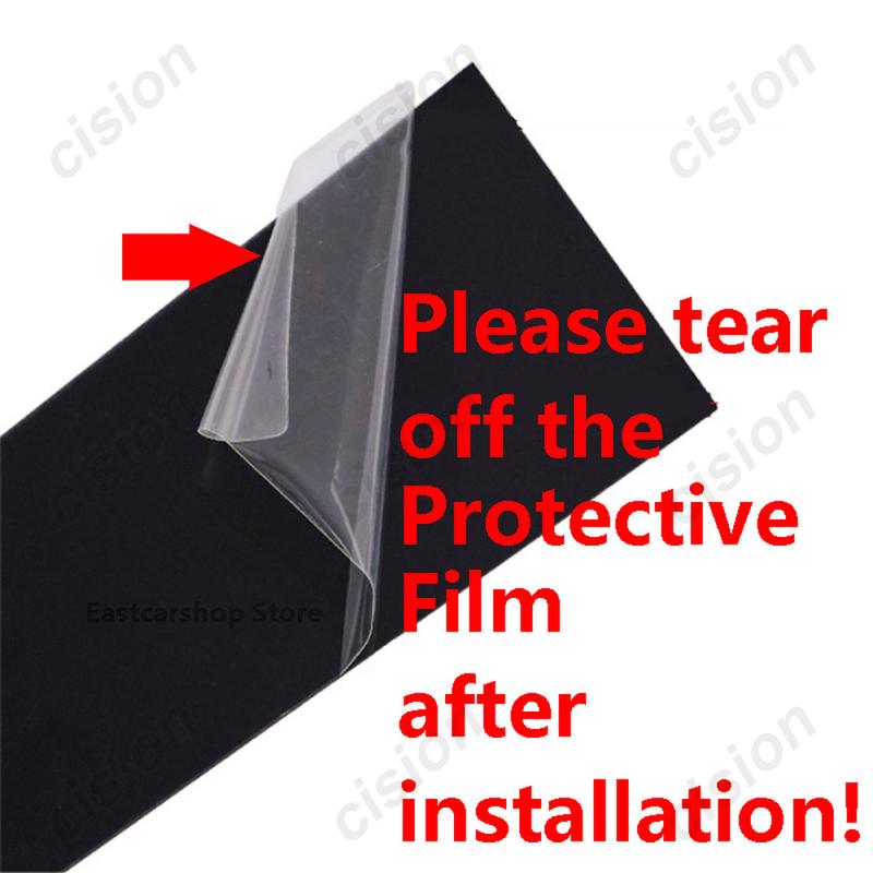 4/10x Carbon Fiber Black  Door Window Column BC Pillar Post Cover Trim PC Material Sticker For Mazda 3 Axela Hatchback 2009-