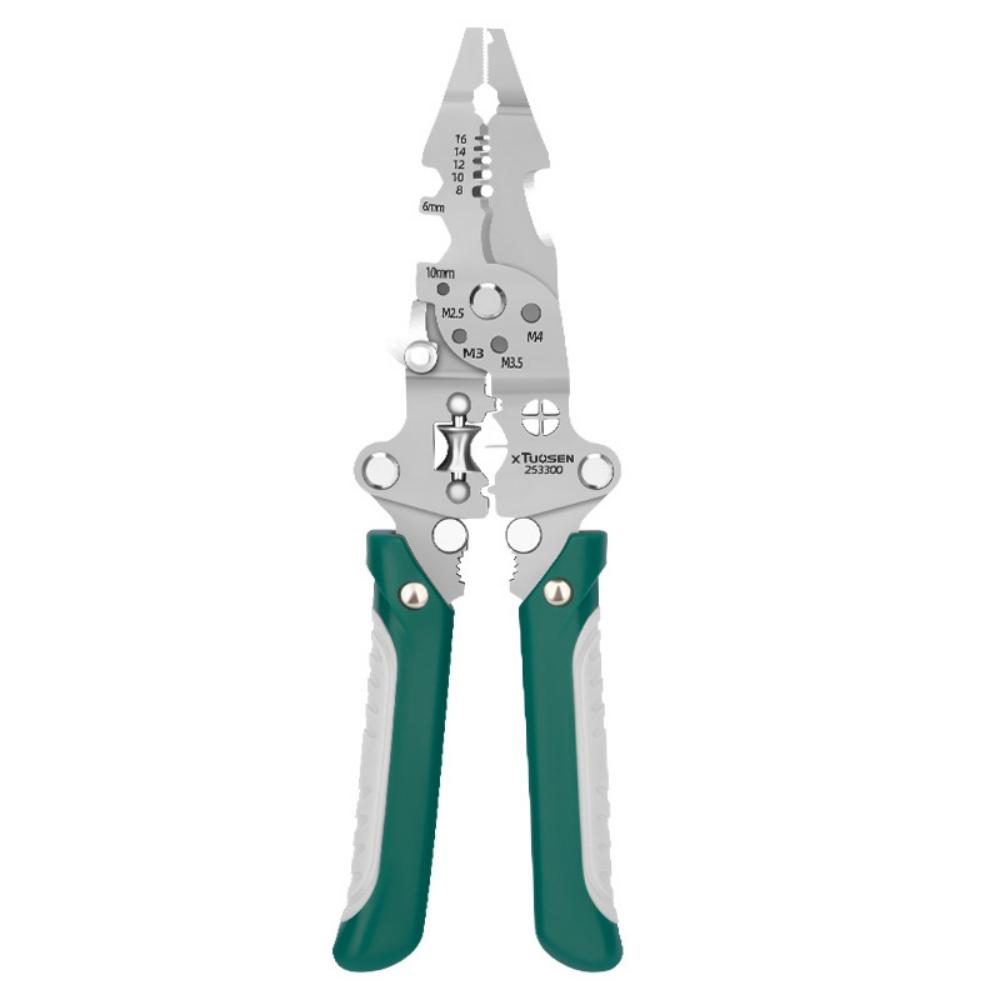 New Foldable Multifunctional Wire Stripper With Pulley Design, Electrician Wire Winding Pliers & Crimping Hand Tool