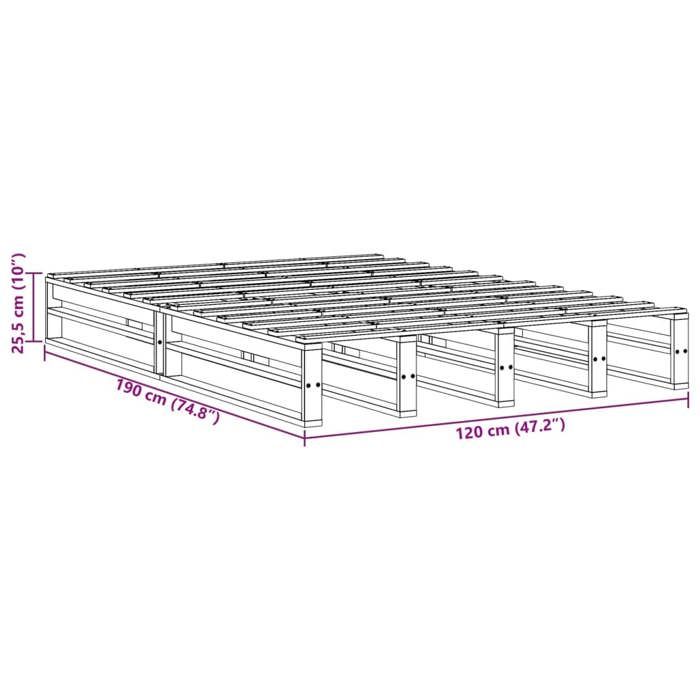 VidaXL Bed Frames Cherry Brown 120x190 Cm Solid Pine Wood, Bed, Solid Wood Bed Frame, Bedroom Furniture At 850865
