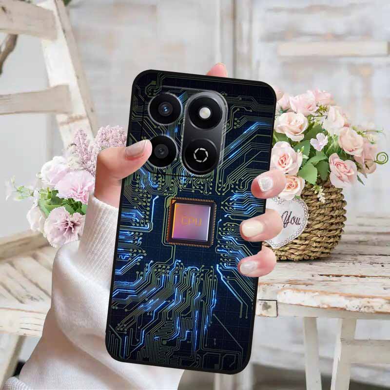 Soft Silicone Case For Honor X7c 4G 5G Cover Cat Painted Lovely Back Cover for Huawei Honor X7C 5G Phone Case HonorX7C TPU Para