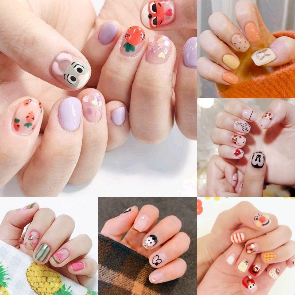 New Adorable Cartoon Expression Nail Stickers - Fun, Cute, No-Bake Design
