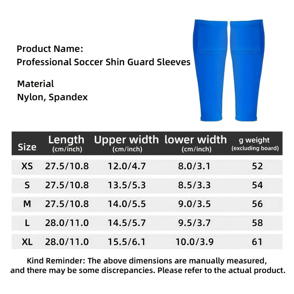1 Pair Soccer Shin Guard Sleeves with Pocket High Elastic Calf Socks for Football Quick-dry Breathable Leg Guards 1