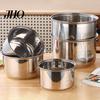 Rugged Stainless Steel Inner Lid Rice Cooker Pot Replacement High Volume House Liner for Steaming Stewing Slow Simmering Part