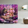 Dream View Cottage  Bathing Curtain  Bathroom Shower Curtain Waterproof With 12 Hooks Home Deco Free Ship