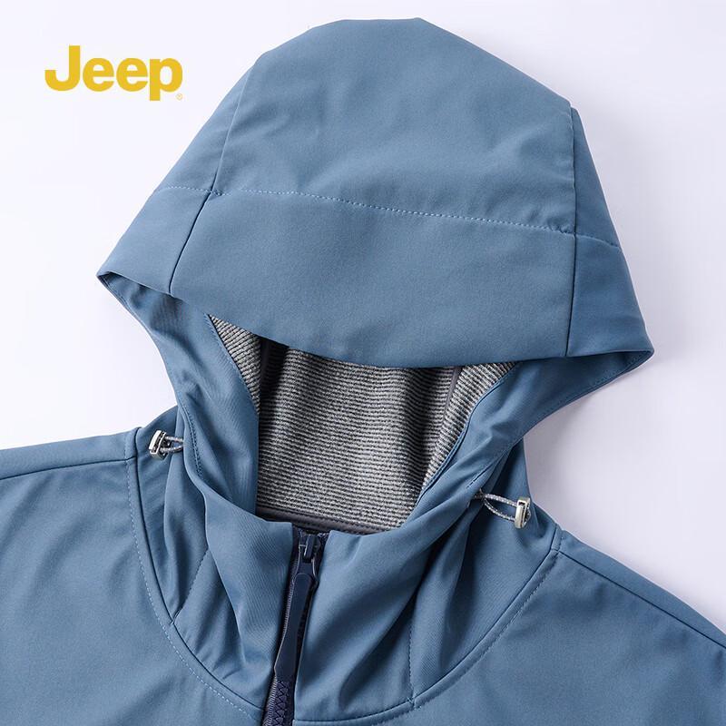 JEEP Men's Hooded Outdoor Windproof Rain Jacket