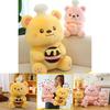 Adorable Chef Bear Plush Toy In Yellow And Pink Soft Material For Kids Birthday Gifts