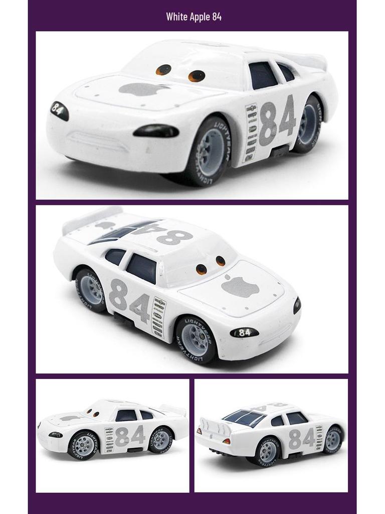 Mixed Batch Alloy Racing Car Models: White Apple 51, 4, 8, 28, 36