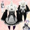 Kara Rezero Hajimeru Lsekai Seikatsu Twins Ramrem Maid Dress Costume Cosplay