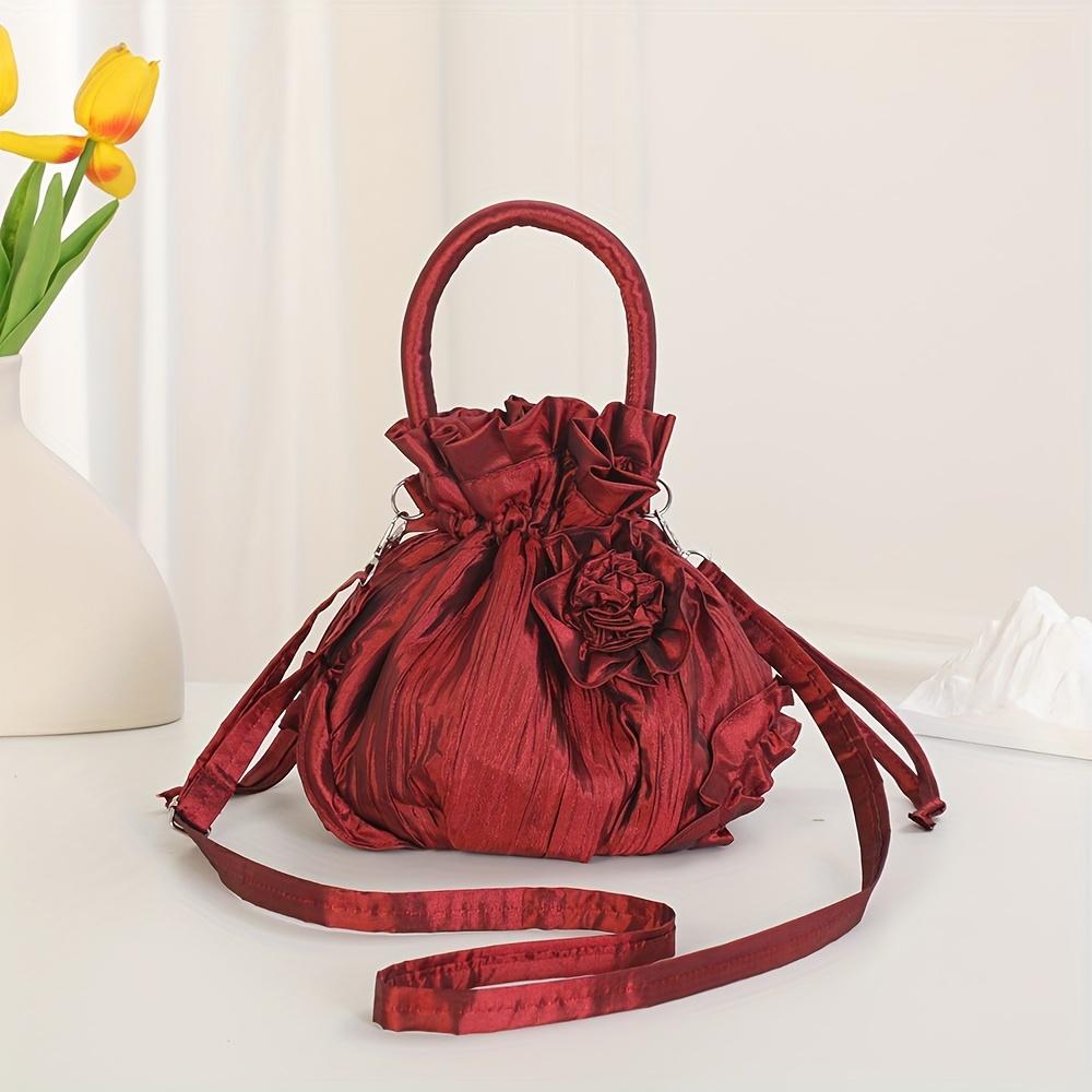 Women'S Casual Ethnic Style Handbag Drawstring Closure Handbag, Versatile Everyday Handbag for Women, Stylish & Functional Design Crossbody Bag