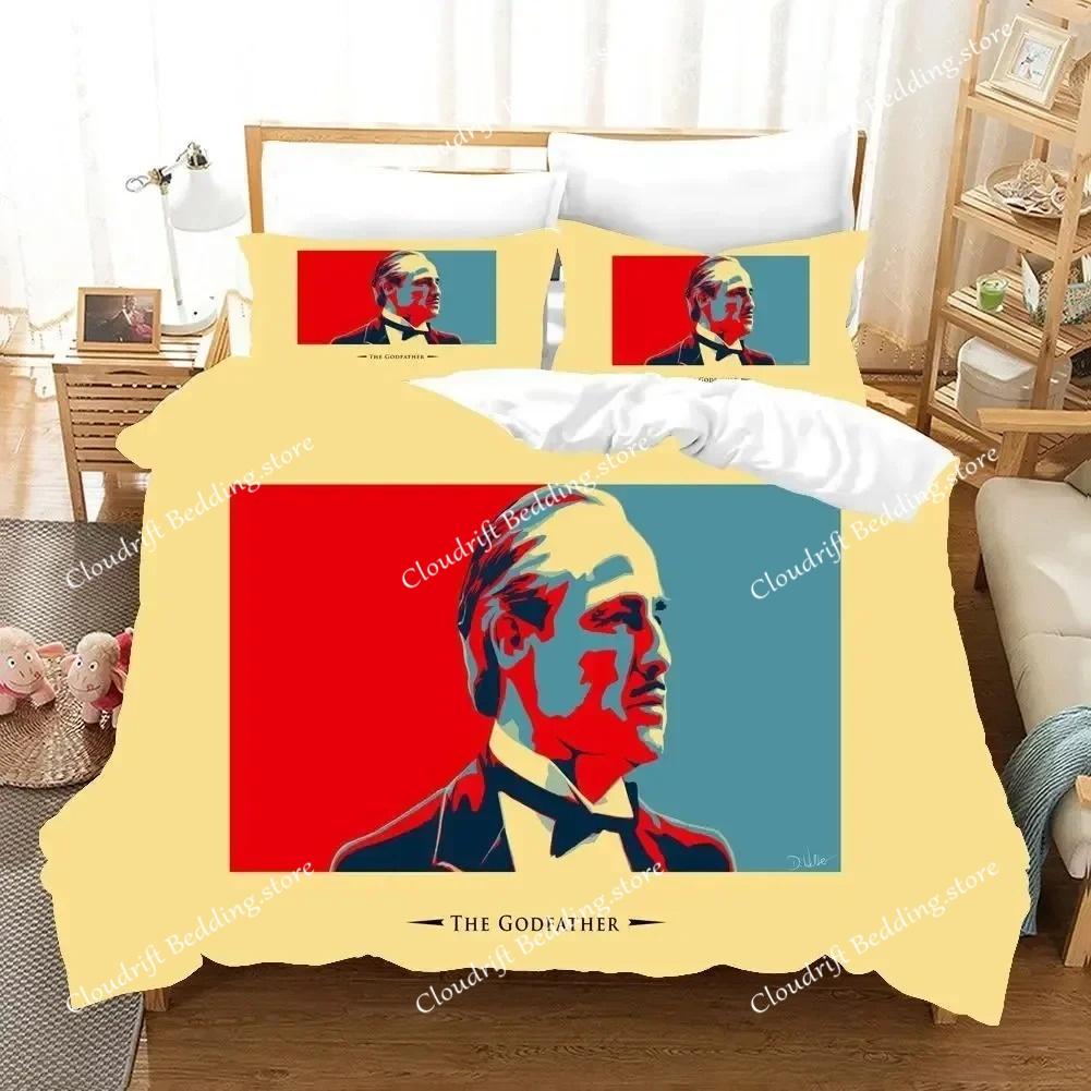 3D Print Godfather Bedding Set Single Twin Full Queen King Size Gangster Boss Aldult Kid Bedroom Polyester Duvetcover Sets