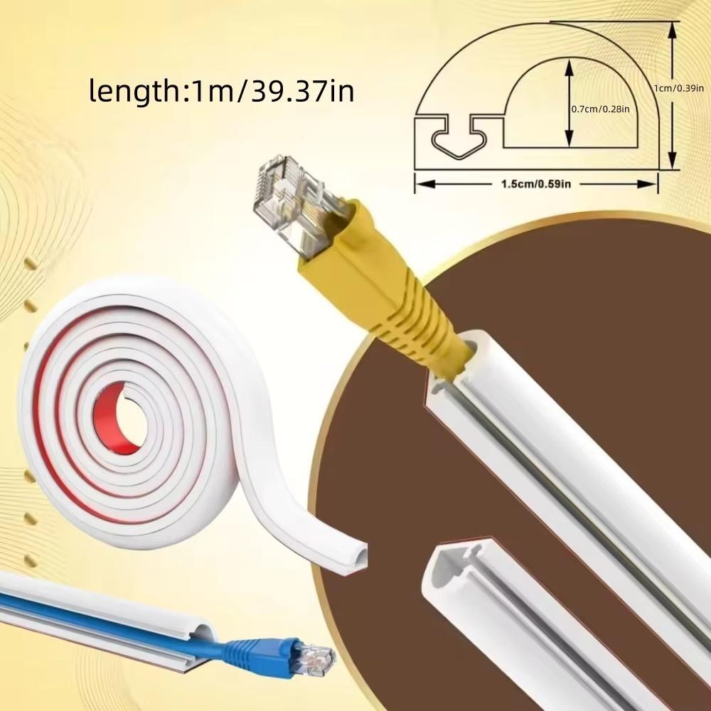 1PC 1m/39.37in Floor Cord Cover, Cord Covers for Wires on Floor, Cord Protector, Floor Cable Cover, Hide Extension Cord Covers f