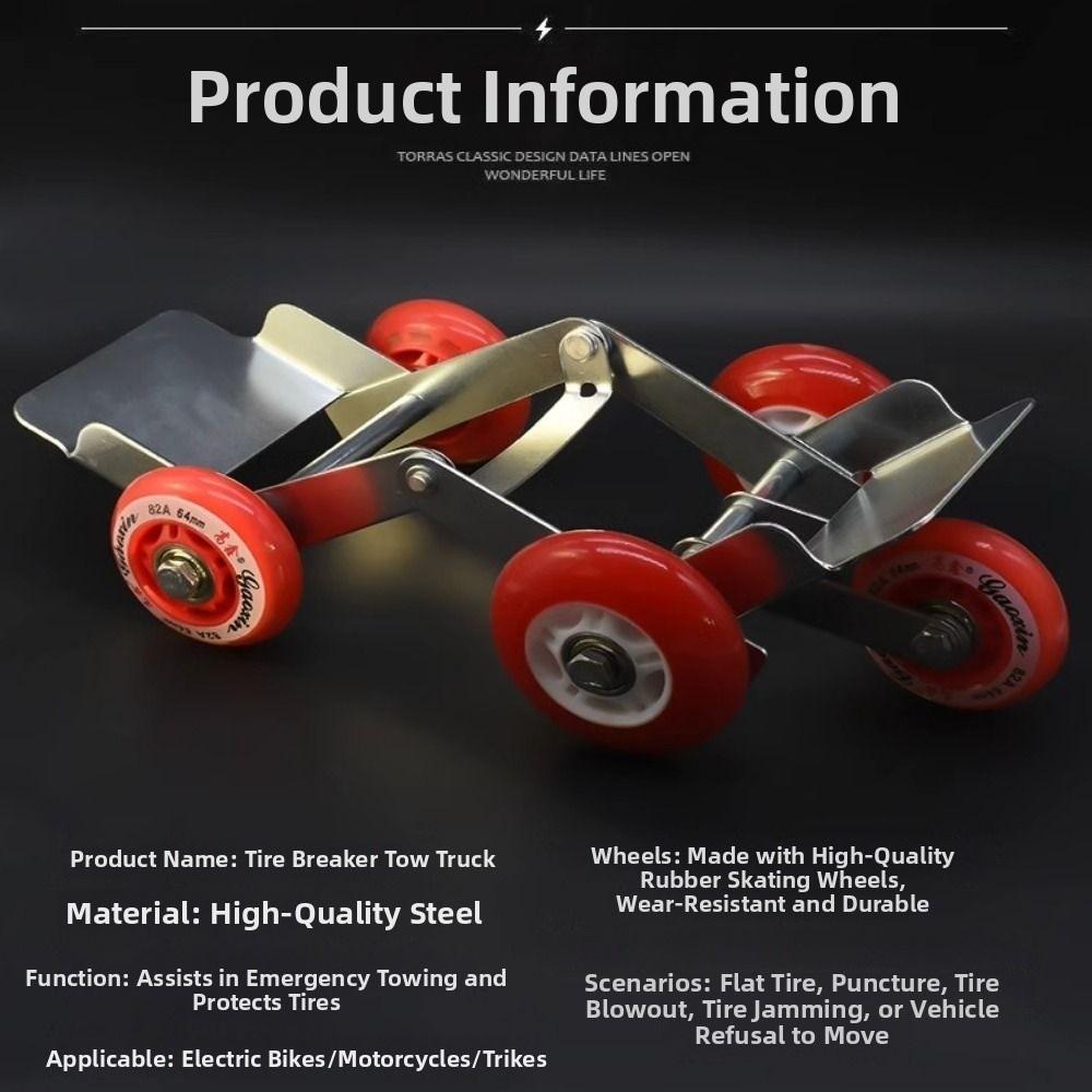 Portable Electric Trailer Foldable Vehicle Moving Device New Emergency Equipment for Travel
