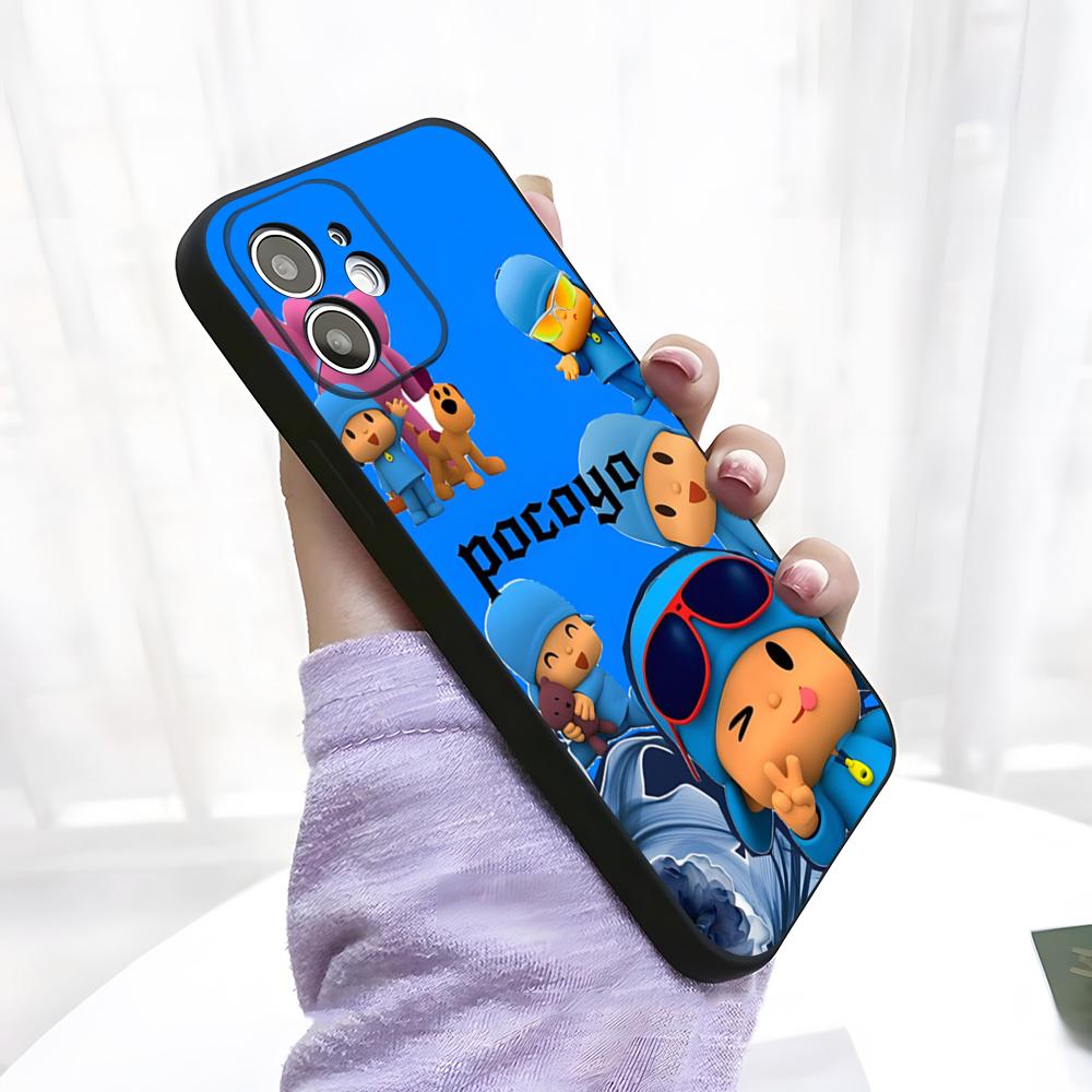 

Cartoon P-Pocoyos Cute Phone Case For IPhone 17 Pro Max 15 Pro 16 14 Plus 12 13 Mini 11 Pro Shockproof Soft Cover iPhone14 ProMax