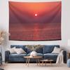 Tranquil Sea at Sunset  Minimalist Abstract Line Hanging Cloth