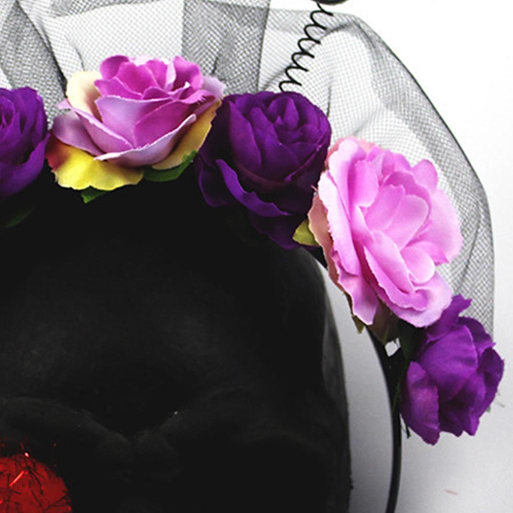 Witch Headband Children Dress Up Flower Headwear Hair Accessories for Children Witch Costume Supplies Props