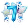 Butterfly 32 Inch Digital Flower Aluminum Film Balloon Set Baby Birthday Balloon Party Decoration Scene