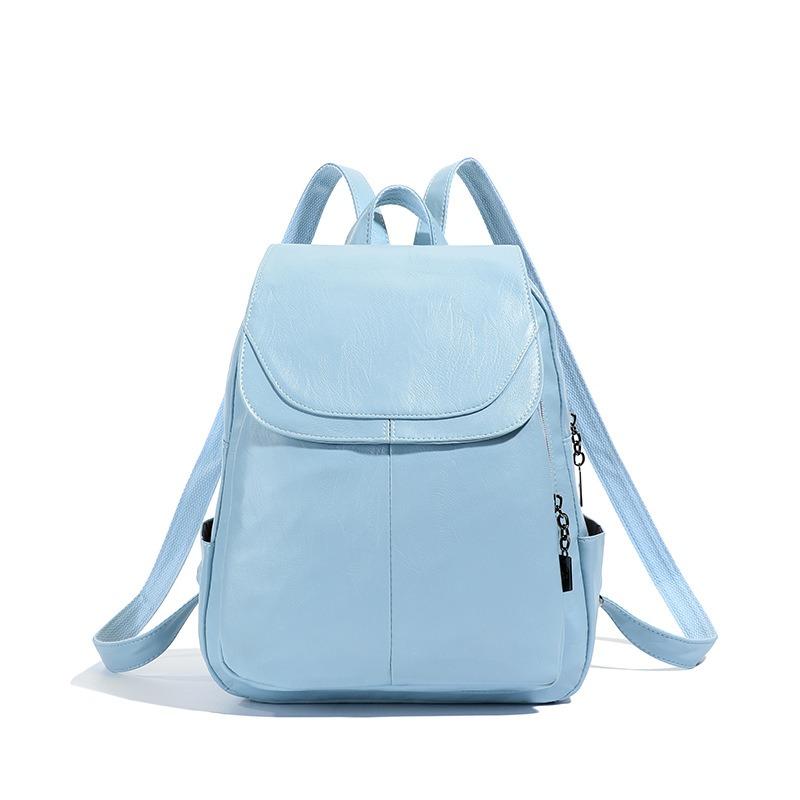 Soft Leather, Fashionable and Versatile Backpack, Large-capacity Travel Bag for Women
