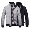 Men Coat Solid Color Stand Collar Pockets Elastic Cuff Spring Jacket for Daily Wear