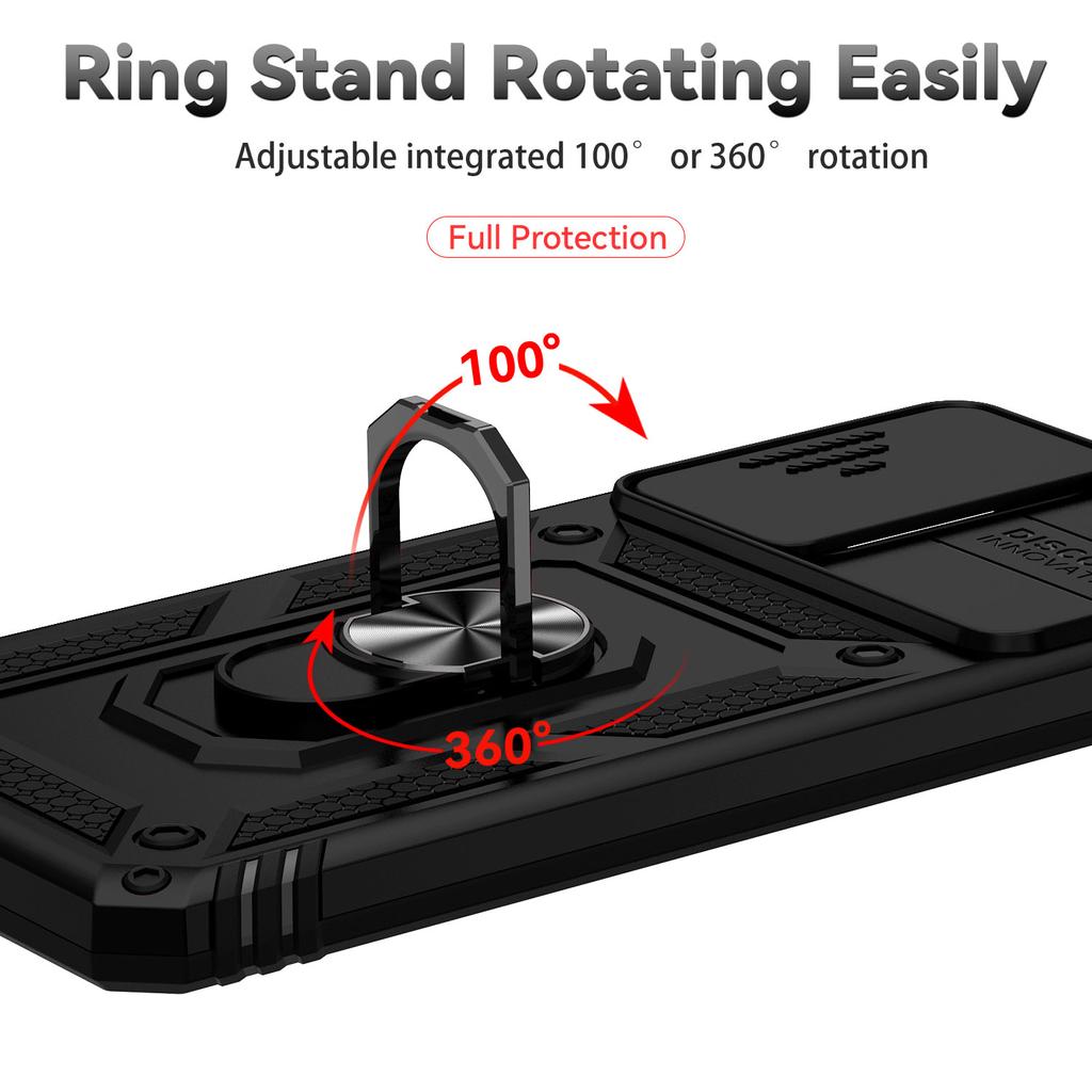 Armor Shockproof Phone Case For Samsung Galaxy A23 A33 A53 A73 A13 A32 A52 A72 5G Slide Window Camera Lens Protection Back Cover