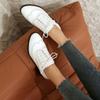 Vintage Casual Lace Up Platform Shoes For Women Fashion Oxfords Men's Pumps Flats PU Leather Single Shoe Plus Size 35-48
