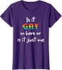 Is It Gay In Here for LGBTQ Pride Gifts LGBT Flag Ladies' Crewneck T-Shirt