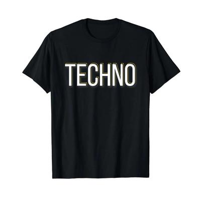 Festival de Musique Techno Vêtements EDM Merch T-shirt noir vintage Lavé vêtements de designer Décontracté S