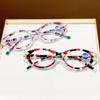 Neutral Fashion Farsighted Glasses HD Anti-blue Light Presbyopia Glasses New Transparent Lens Oval Frame Reading Glasses +4.0