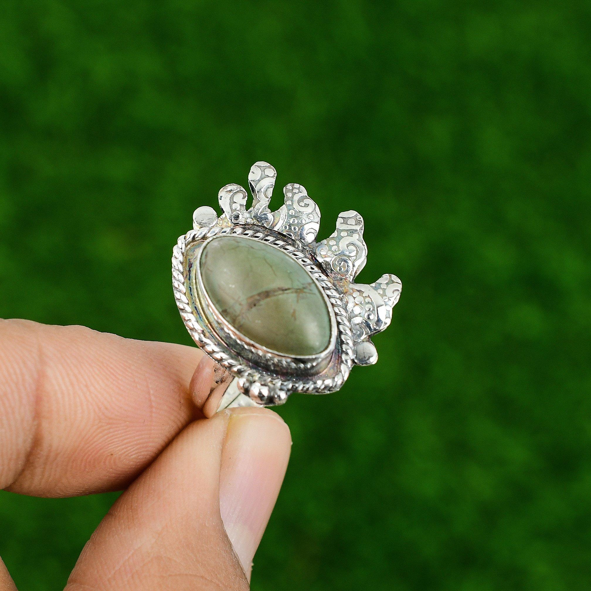 

Натуральное тибетское бирюзовое регулируемое кольцо из серебра 925 пробы для женщин Adjustable